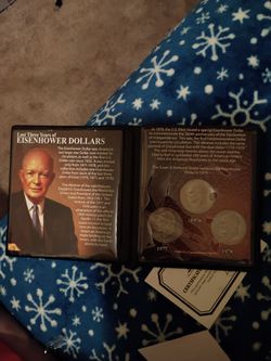 The last 3 years of EISENHOWER dollars.