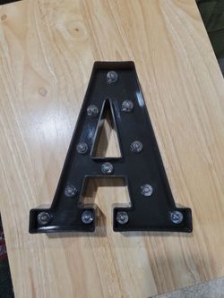 Black Marquee Letter Light