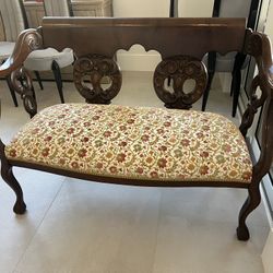 Vintage French  Furniture Wooden Bench 