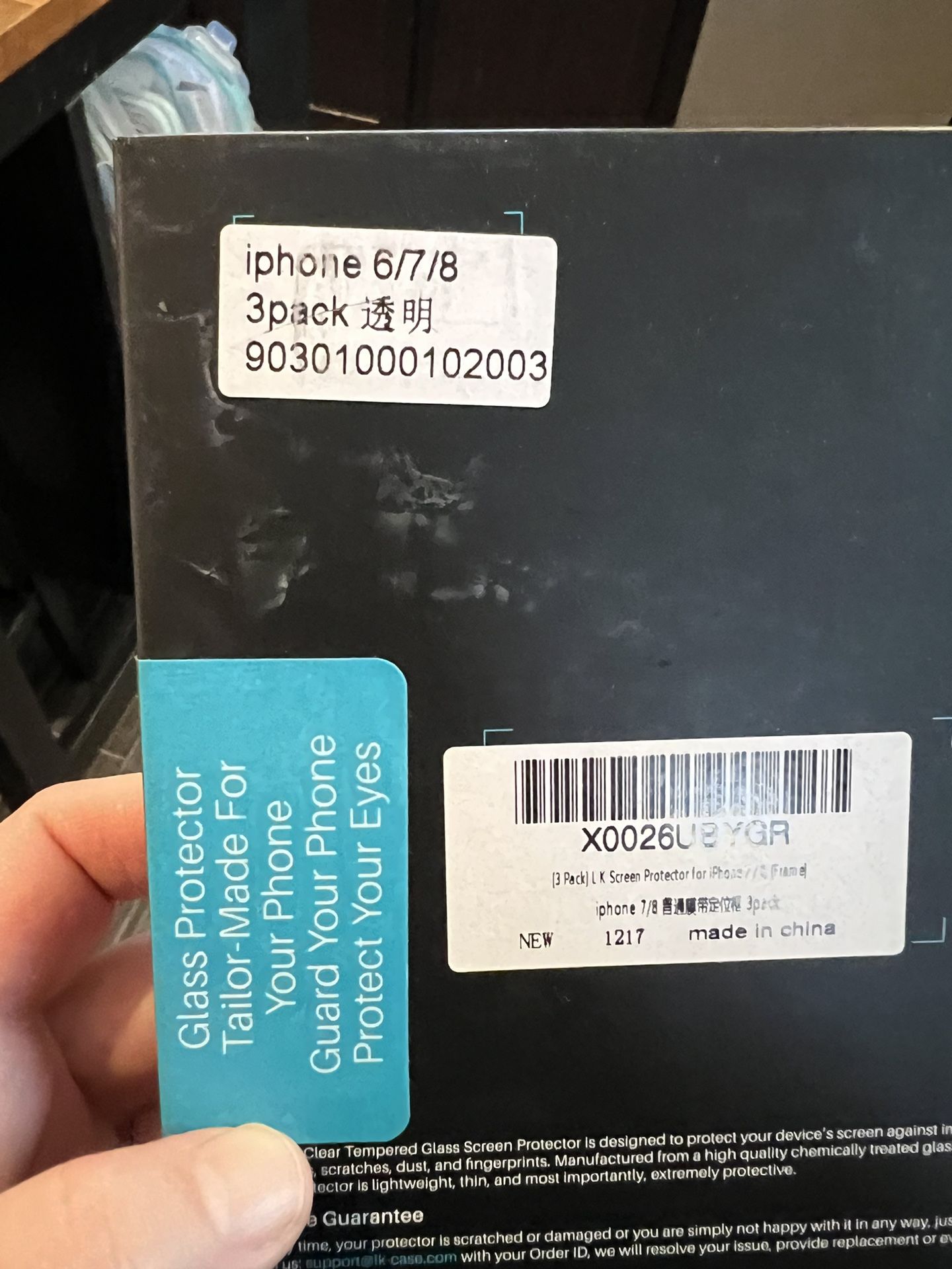 1 iPhone Screen Protector. 6/7/8