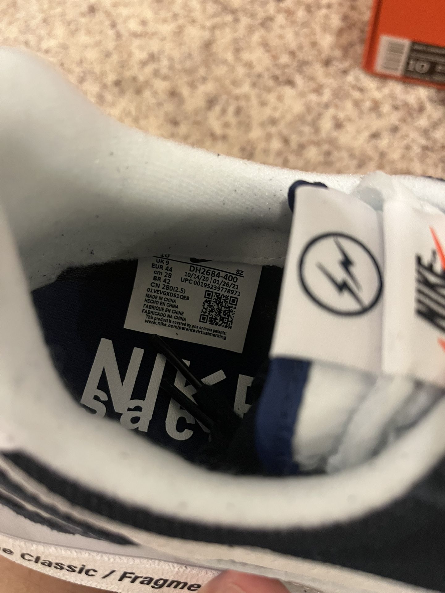 Nike LD Waffle SF sacai Fragment Blue Void