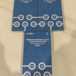 Brand new Tempered Glass Screen Protector for iPhone11 Pro, iPhone XS, iPhone X (total 12pcs)