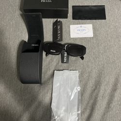 Prada Women Sunglasses PR17WS Black/ Dark Grey Lense