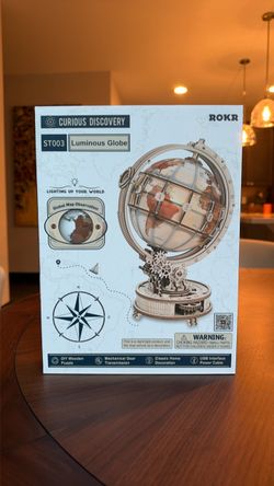 3D Wooden puzzle - illuminated globe