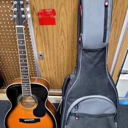 Mitchell Acoustic Guitar Six String Standard w/ Soft Carry Case And Pick