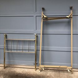 FREE!! Twin Frame W/Brass Like Headboard 