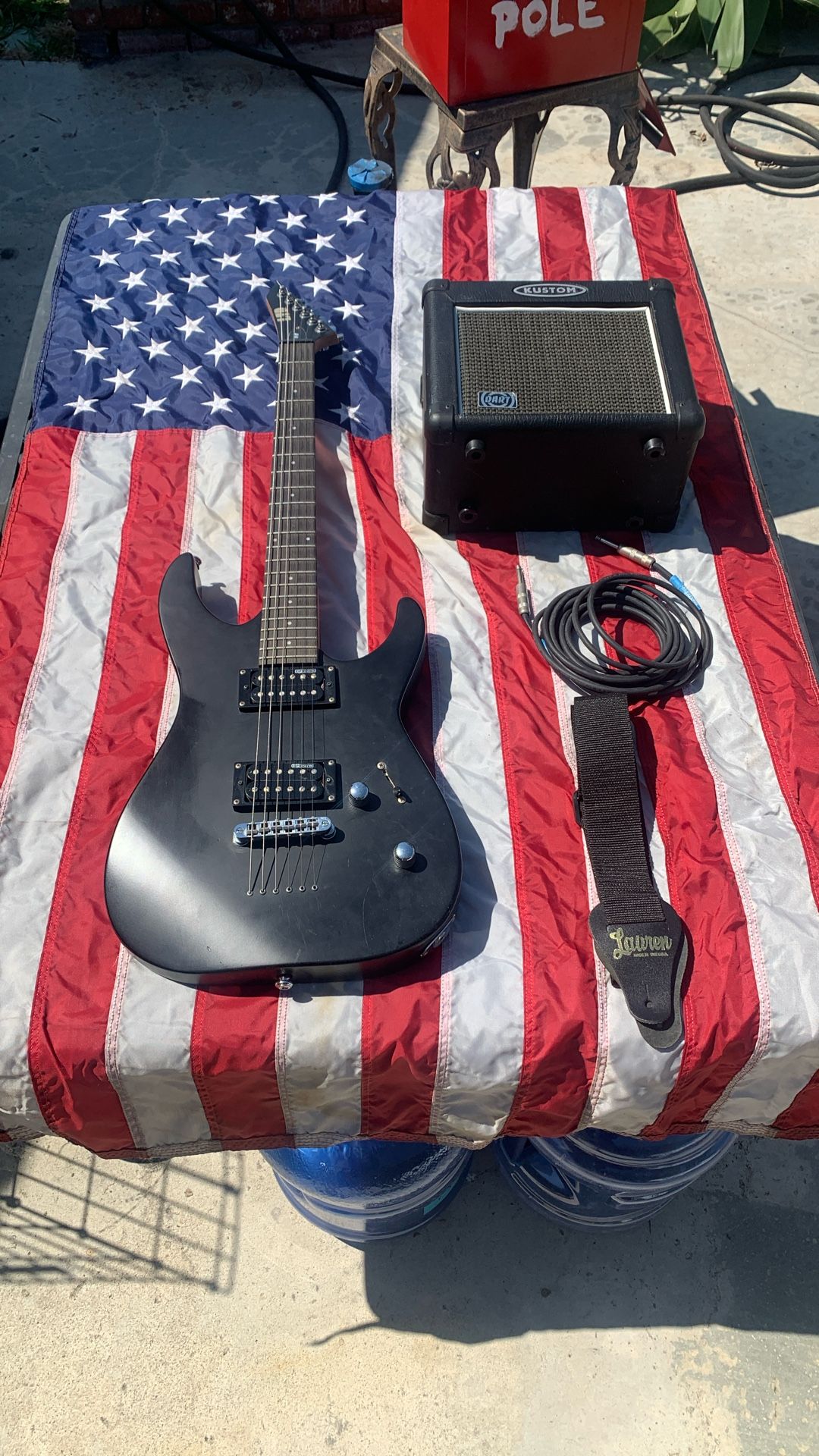 LTD M-10 Guitar And Kustom Dart 10 Amplifier