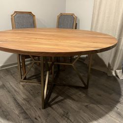 Crate & Barrel Kitchen Dining Round Table 