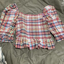 Tommy Hilfiger Plaid Blouse M