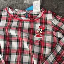 Disney Christmas Minnie Mouse Pajamas Size 2