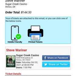 2 Steve Wariner Tickets 