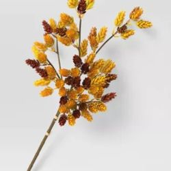 15 Hops 28" artificial fall stems Yellow & Brown by Threshold