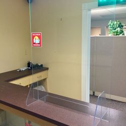 Covid Sneeze Guard ,Plastic Divider Protection Barrier, Checkout Counter Desk