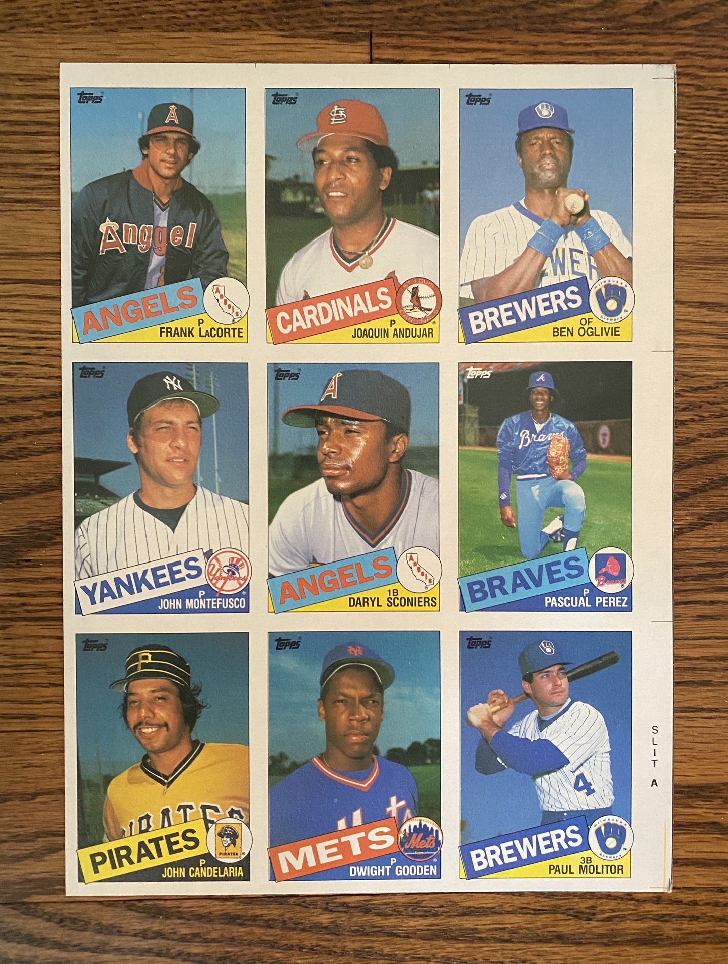 1985 Topps, Dwight Gooden Rookie On An Uncut Sheet Of Nine Cards