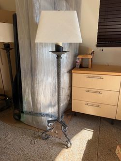Set of Wrought Iron Floor Lamps