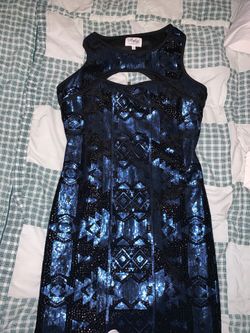 Blue sequin dress (size 10)