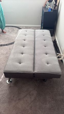 Modern Gray Convertible Futon Sofa Bed