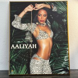 Aaliyah 2004 Framed Poster with Gold Trim