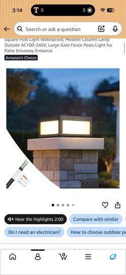 Retaining wall light /post light