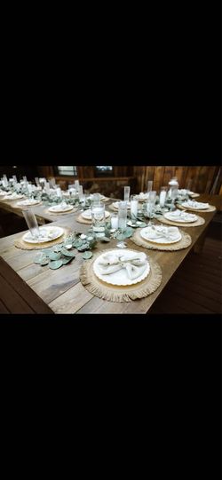 27 Boho Fringe Charger Plates / Placemats – Wedding & Event Decor