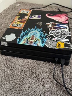 PS4 pro with controller and connecting wire