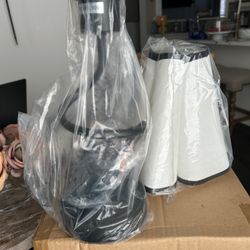 NEW Ziqqeelam Table Lamp, Black with White Linen Shade - $30 (Greenville, SC) $30
