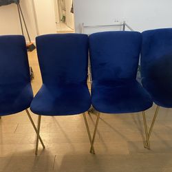 Four Wayfair Navy Dining Chairs for Sale in New York NY OfferUp