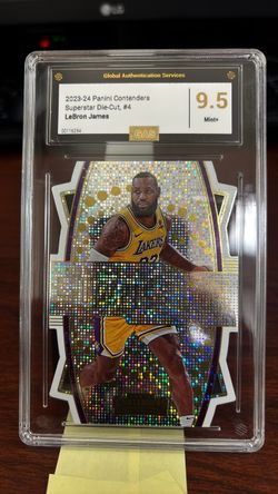 LeBron James 2023-24 Panini Contenders Superstar Die-Cut #4 GAS 9.5