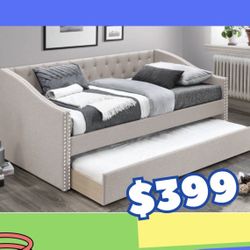 Brand New In Box Day Bed W/ Slats   + Trundle  And 2 Mattresses. Pick Up  In Long Beach