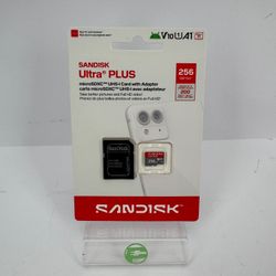 New SanDisk Ultra Plus 256GB  MicroSDXC UHS-I Card with Adapter