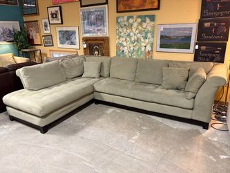 ROBINSON & ROBINSON Sage Green Roll Arm Sectional