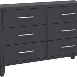 Six Drawer Black Dresser