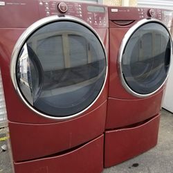Kenmore Washer And Gas Dryer With Pedestals