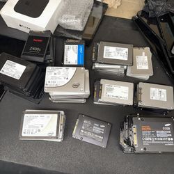 LOT OF (87) 2.5” SATA SSD Mixed Size, Brand and Model Tested - Read Description