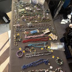 Necklace / Bracelet Lot Some Paper Beads 