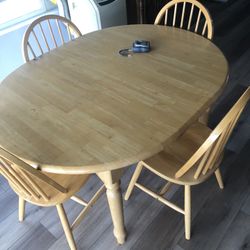 White Oak Dining Table Set