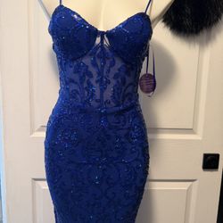 Royal Blue Sequence Gown 