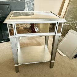 Mirror Side Bed Table 