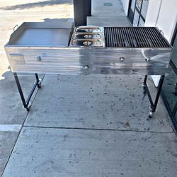 Asador De Gas Con Plancha I Vaporera I Con Mangera