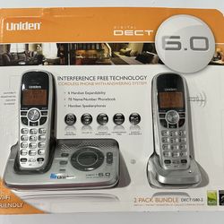 Uniden DECT 6.0 Cordless Digital Answering Caller ID 2 Handsets DECT1580-2 NEW