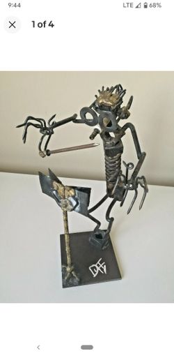  Musical Maestro Music Composer Sculpture Handmade Welded Metal Art 12 Inch