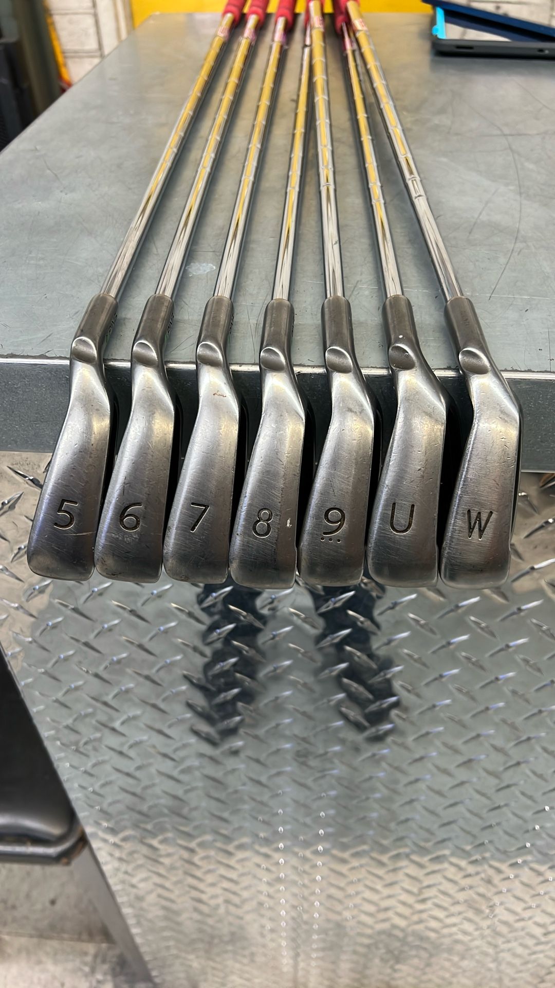 Ping G25 Green Dot Stiff Flex 7pc 5-U Iron Set Golf Clubs