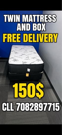Huge sale for Mattress And Box brand  new Twin size #mattress and box 150.$ full 190$ Queen 200$ king 290$. free delivery free set up 708….289…7715… c