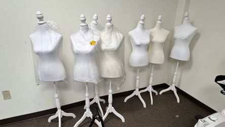 White Female Dress Form Mannequins with Tripod Stands  $20