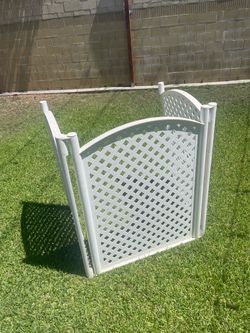 White Vinyl Lattice Garden Gate Panel