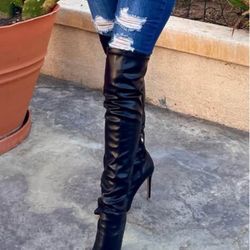 Long Black Heels Boots 