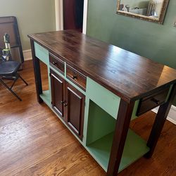 Solid Walnut kitchen island / buffet