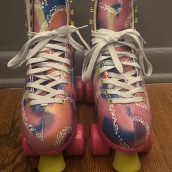 Colorful 80s style Roller Skates Size: L (9/10)