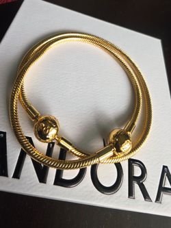 Pandora Gold Bracelet sz 19, 20
