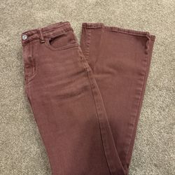 brown bootcut jeans